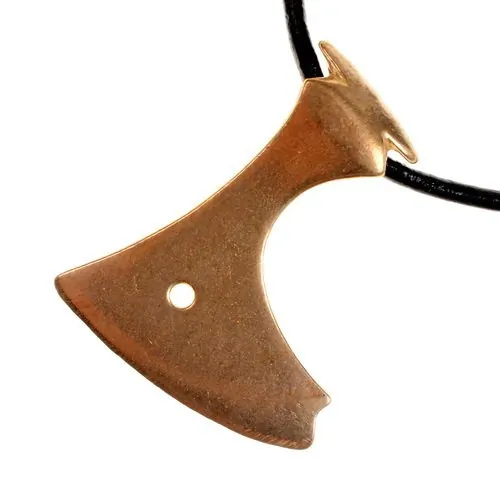 Amulette hache viking Skeggøx – Pendentif nordique en bronze