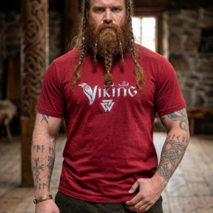 T-shirt Viking Rouge – Style Nordique Authentique