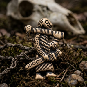 Pendentif guerrier Klahammar – Amulette viking en bronze