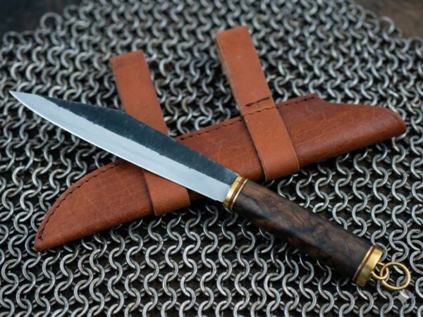 Couteau sax viking court – Lame nordique traditionnelle