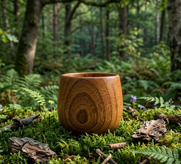Verre en bois – Style rustique