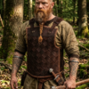 Armure viking en cuir brun foncé XL – Cuirasse ajustable