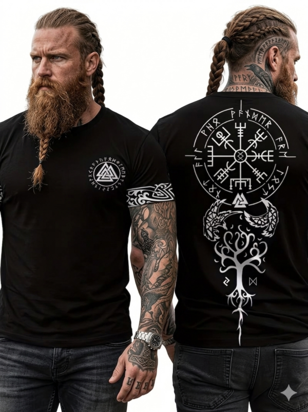 Gemini_Generated_Image_mjh3smjh3smjh3sm T-shirt Viking Respirant Performance – Valknut & Arbre de Vie