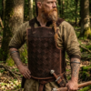 Armure viking en cuir brun foncé XL – Cuirasse ajustable