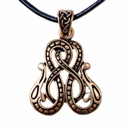 Amulette viking Midgard – Pendentif nordique symbolique en bronze