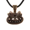 Pendentif navire viking Bornholm – Bijou nordique en bronze