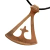 Amulette croix-hache viking – Pendentif nordique en bronze