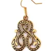 Boucle d’oreille serpent de Midgard – Bijou viking en bronze