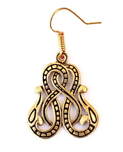 Boucle d’oreille serpent de Midgard – Bijou viking en bronze
