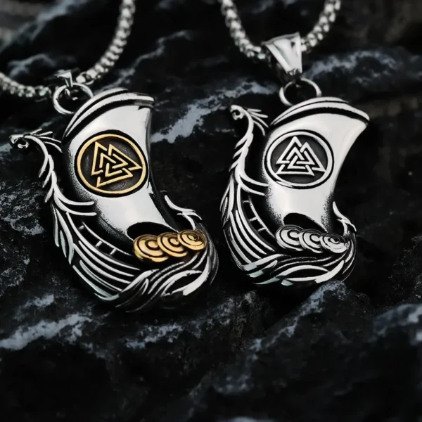 Collier Pendentif Homme Doré Viking