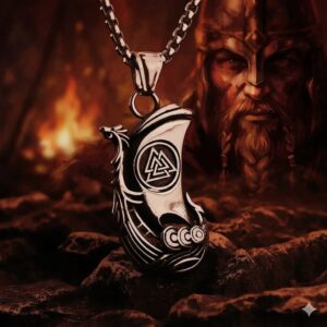 Collier Pendentif Homme Acier Inoxydable Viking