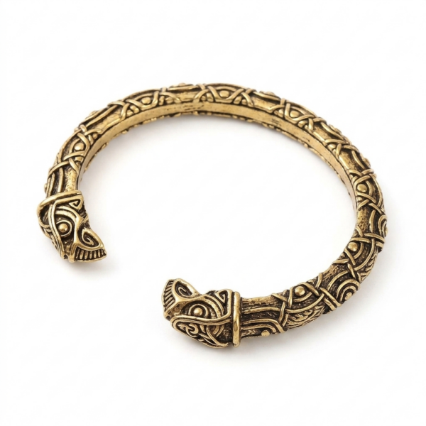 Gemini_Generated_Image_3nx8kj3nx8kj3nx8 Bracelet Viking Corbeaux d’Odin Doré – Armring Nordique Ouvert