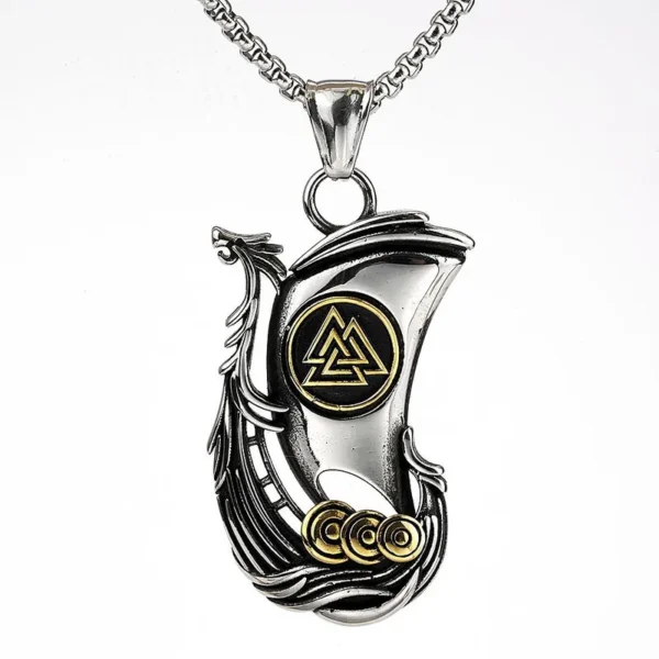 Collier Pendentif Homme Doré Viking