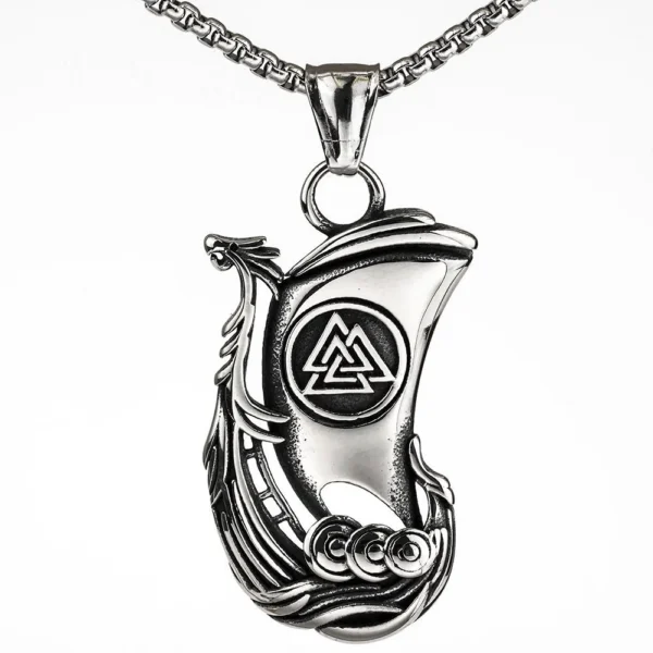 Collier Pendentif Homme Acier Inoxydable Viking